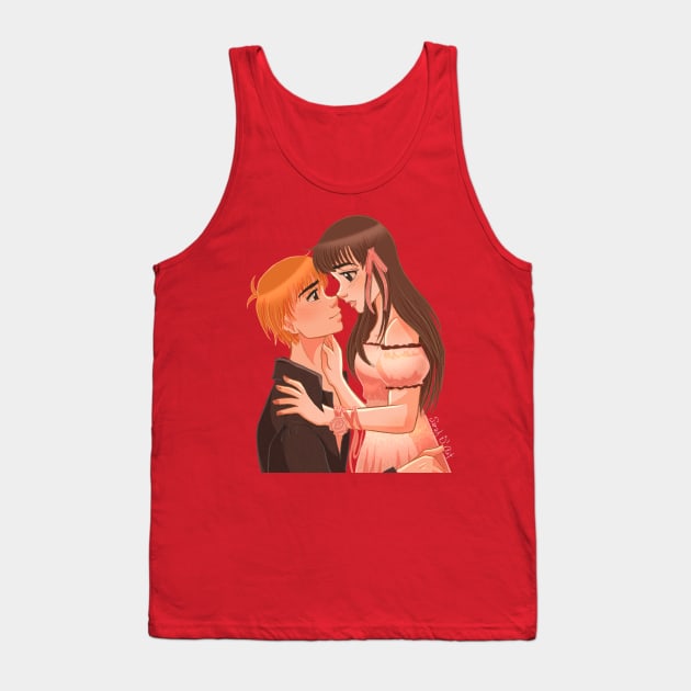 Kyo And Tohru All of our Men’s Fruits Basket Tank Top - Image 4