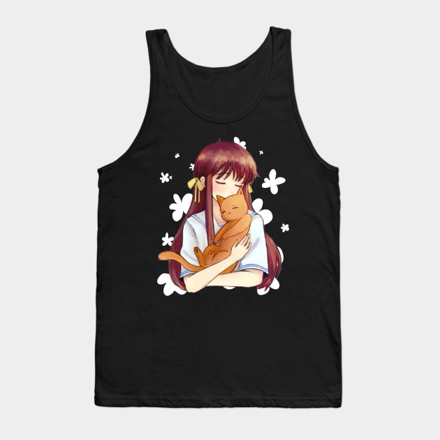 Cute Tohru White Flowers Fruits Basket Tank Top