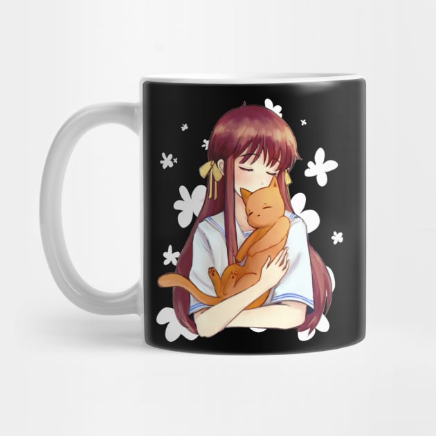 Cute Tohru White Flowers Fruits Basket Mug