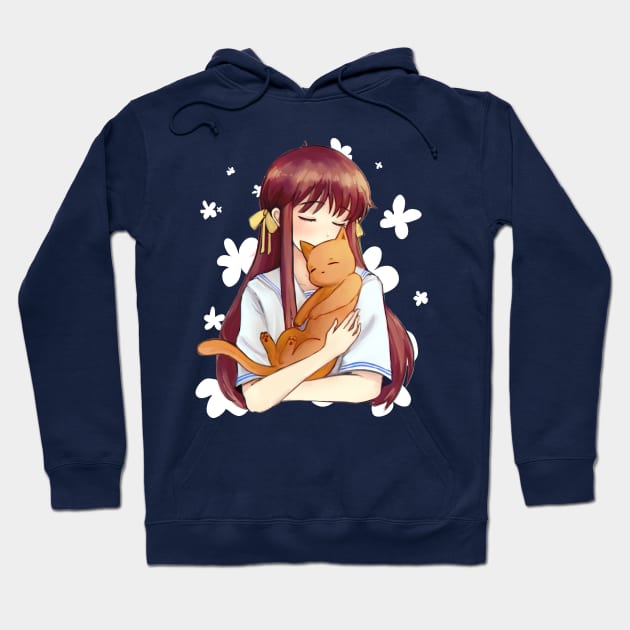 Tohru White Flowers Fruits Basket Hoodie - Image 2