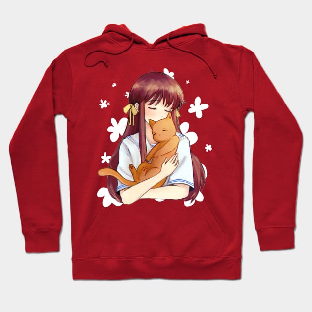 Tohru White Flowers Fruits Basket Hoodie - Image 4