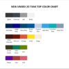 tank top color chart - Fruits Basket Store